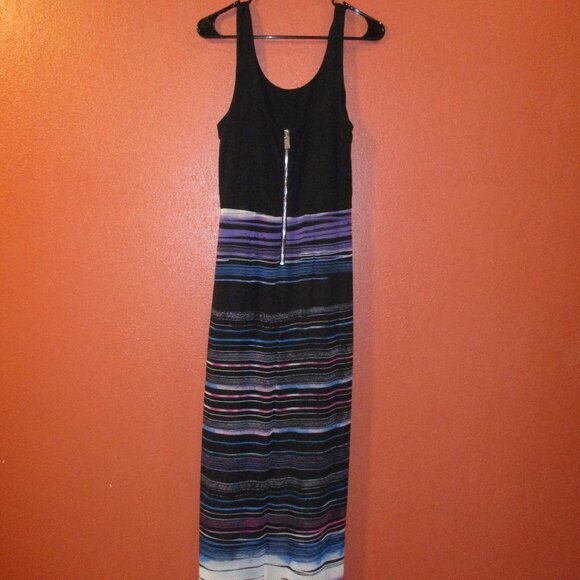 Vince Camuto Woman Medium Black Purple Sleeveless Outdoors Vacation Travel Dress - Picture 2 of 7